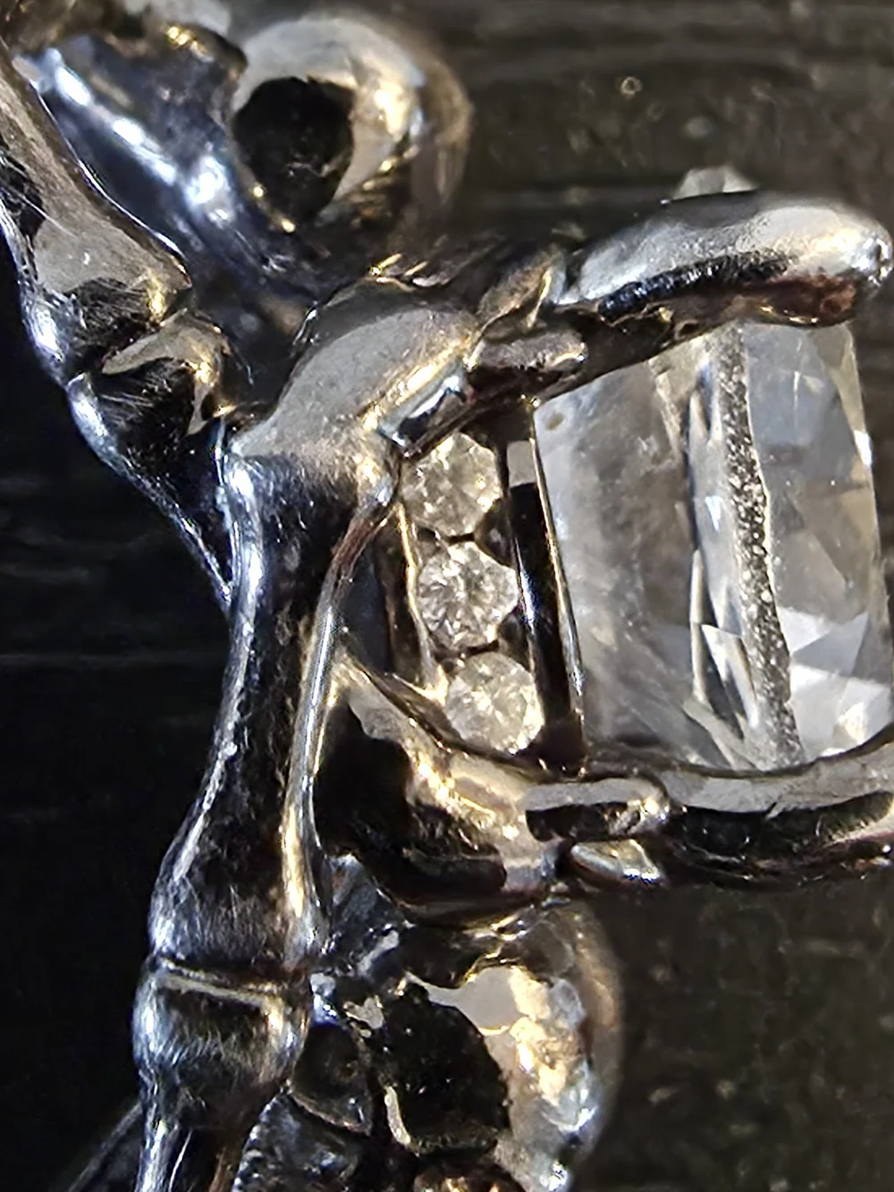 925 Silver Skull Ring with Cubic Zirconia